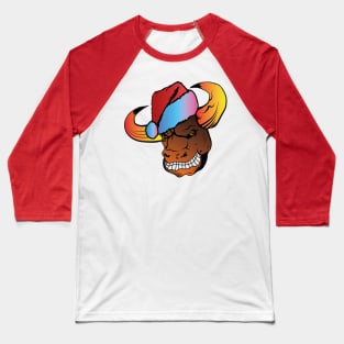 Smiles Santa bull Baseball T-Shirt